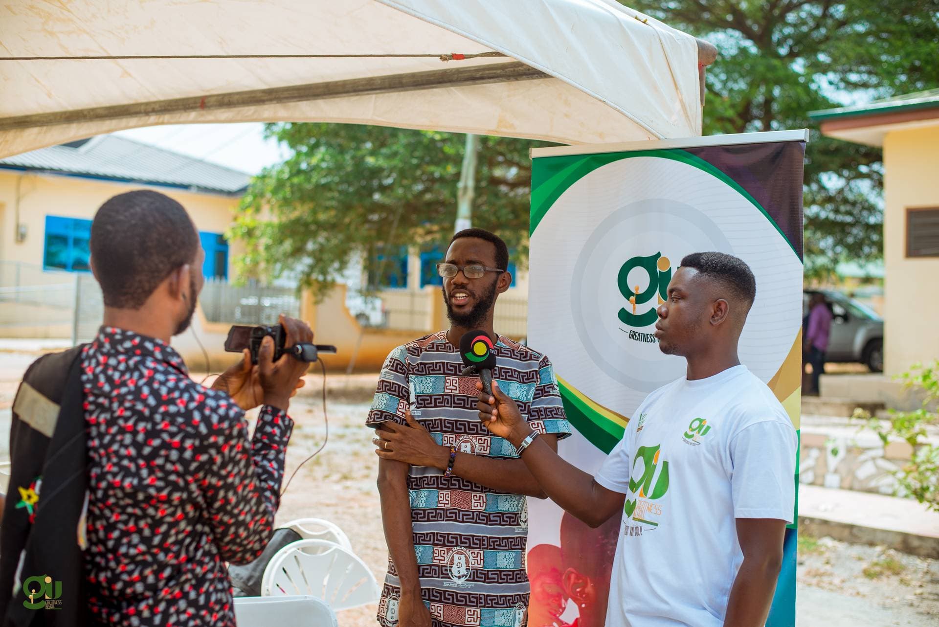 Clinic Administrator at Oyoko Health Centre after GIU donated 7.5 KVA generator