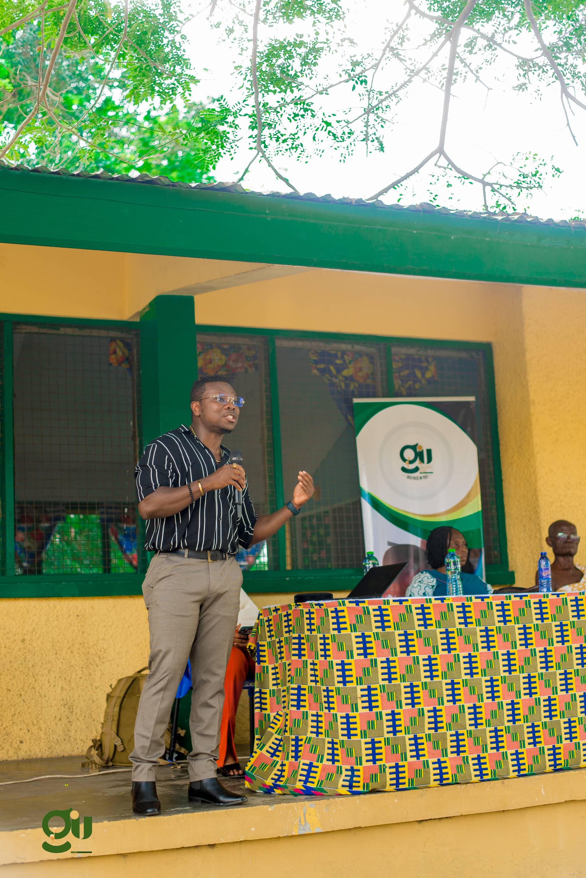 Kesse Anyimadu delivering a motivational speech
