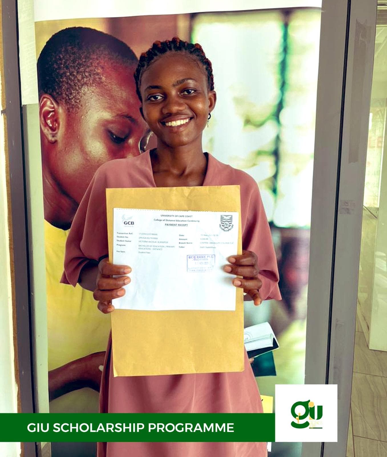 Vicky, GIU scholarship recipient and university graduate from Ghana